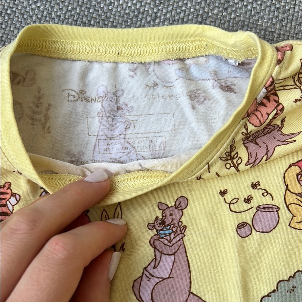 Little Sleepies Yellow Pajama Set with Floral Design - Picture 3 of 4